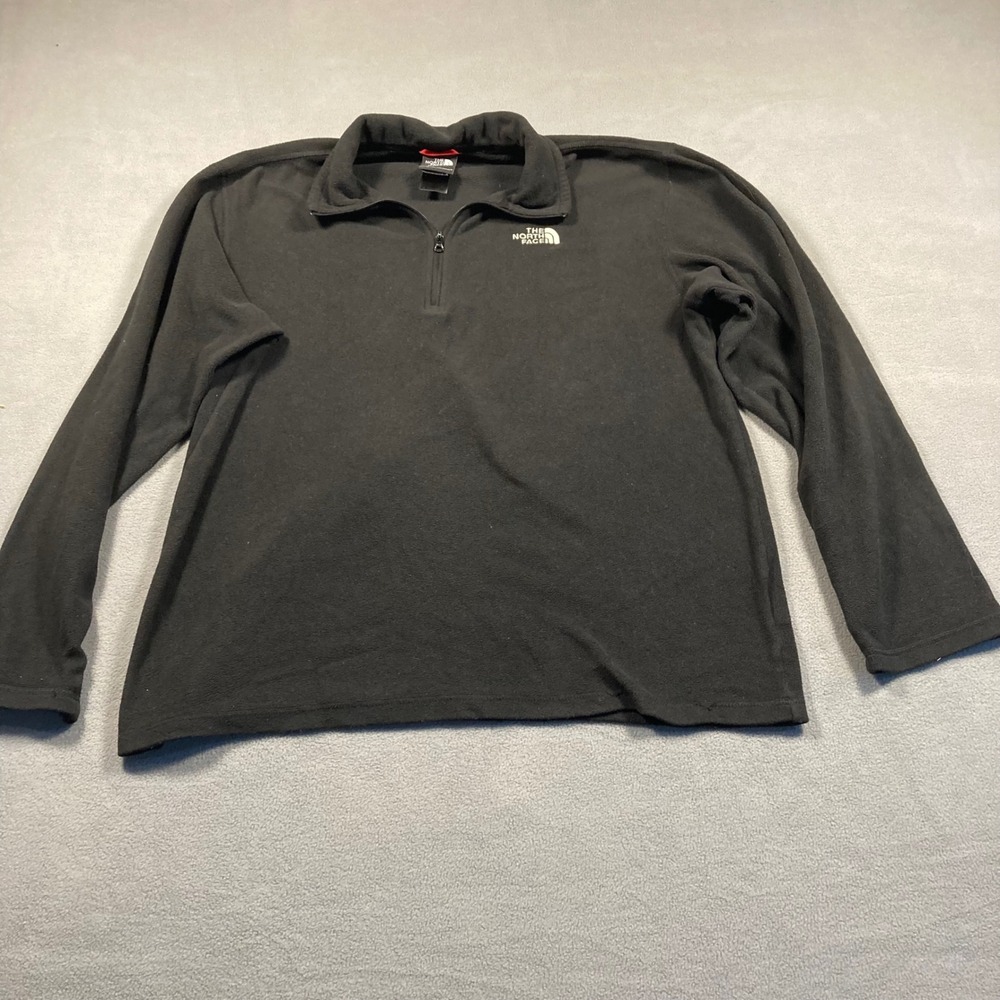 The North Face Pullover Mens Size Medium Black TKA 100 Solid